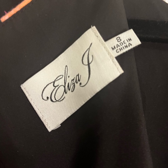 Eliza J Floral Midi Quarter Sleeve Sheath Dress sz 8 - Picture 3 of 9